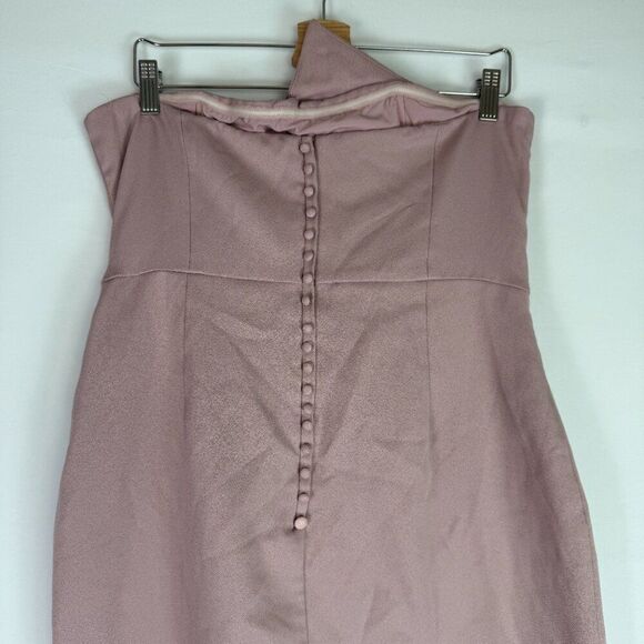 Elliatt Reception Strapless Ruffle Midi Dress Purple Pink XL - Picture 6 of 11